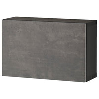 BESTÅ - Shelf unit with door, black-brown/Kallviken dark grey, 60x22x38 cm - best price from Maltashopper.com 59424969