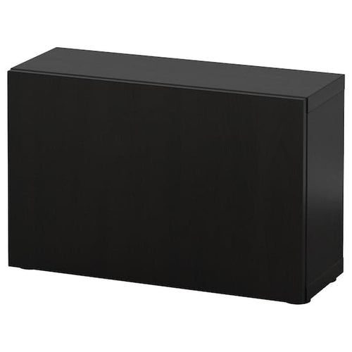 BESTÅ - Shelf unit with door, black-brown/Lappviken black-brown, 60x22x38 cm