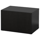 BESTÅ shelf unit with door, black-brown/Lappviken black-brown, 60x42x38 cm