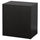 BESTÅ - BESTÅ Shelf unit with door, black-brown/Lappviken black-brown, 60x42x64 cm