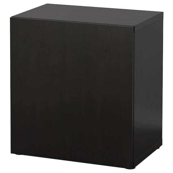 BESTÅ - Shelf unit with door, black-brown/Lappviken black-brown, 60x42x64 cm - best price from Maltashopper.com 99046952