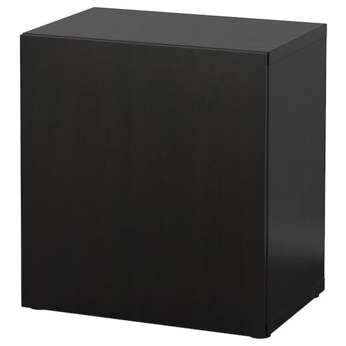 BESTÅ - Shelf unit with door, black-brown/Lappviken black-brown, 60x42x64 cm