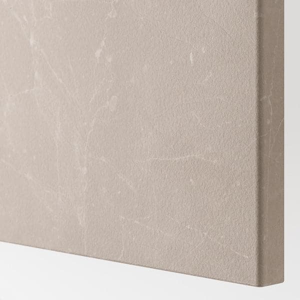 BESTÅ - Cabinet with doors, Bergsviken white/beige marble effect, , 120x42x202 cm - best price from Maltashopper.com 99421704
