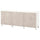 BESTÅ storage combination with doors, white Bergsviken/Stubbarp/beige marble effect, 180x42x74 cm