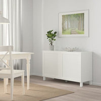 BESTÅ - Storage combination with doors, white/Hanviken/Stubbarp white, 120x42x74 cm - best price from Maltashopper.com 79282186
