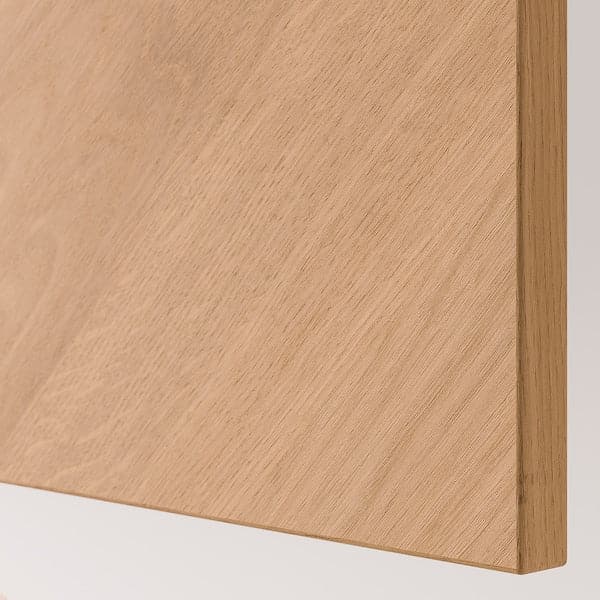 Ikea BESTÅ - Storage combination with doors, white/Hedeviken/Ösarp oak veneer, 180x42x74 cm
