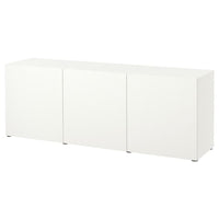 BESTÅ - Storage combination with doors, white/Lappviken white, 180x42x65 cm - best price from Maltashopper.com 19324976