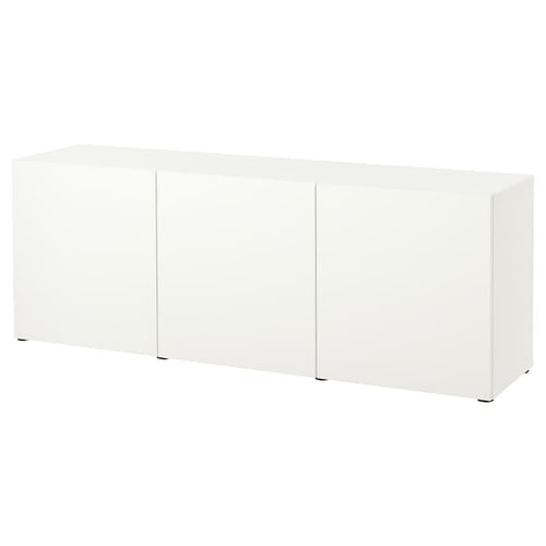 BESTÅ - Storage combination with doors, white/Lappviken white, 180x42x65 cm