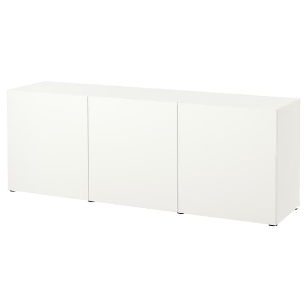 BESTÅ - Storage combination with doors, white/Lappviken white, 180x42x65 cm