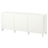 BESTÅ storage combination with doors, white/Lappviken/Stubbarp white, 180x42x74 cm