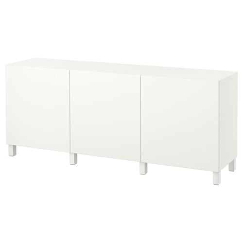 BESTÅ - Storage combination with doors, white/Lappviken/Stubbarp white, 180x42x74 cm