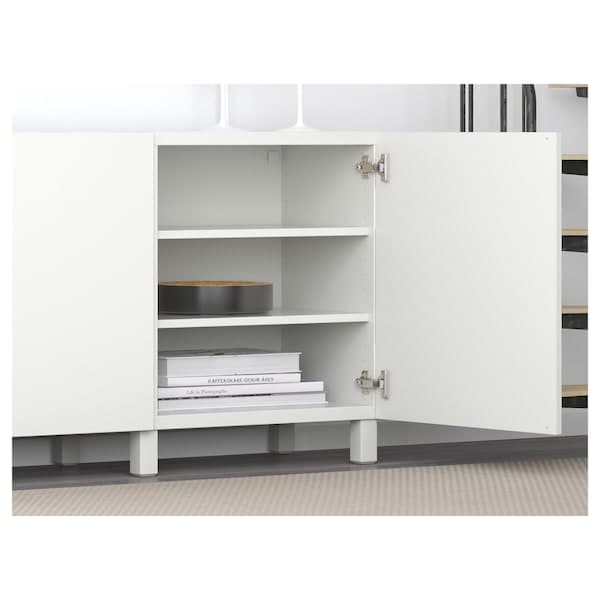 BESTÅ - Storage combination with doors, white/Lappviken/Stubbarp white, 180x42x74 cm - best price from Maltashopper.com 29139718