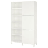 BESTÅ storage combination with doors, white/Lappviken/Stubbarp white, 120x42x202 cm