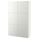 BESTÅ storage combination with doors, white/Laxviken white, 120x42x193 cm