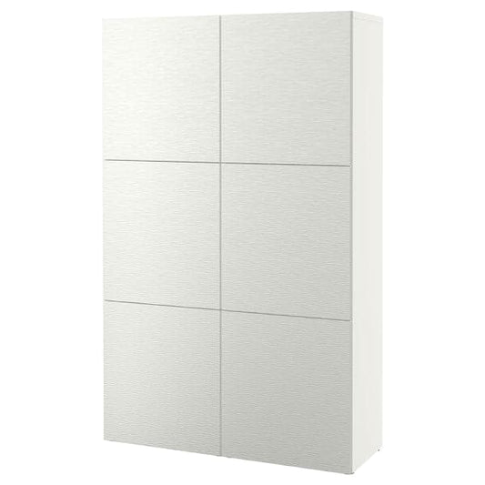 BESTÅ - Storage combination with doors, white/Laxviken white, 120x42x193 cm - best price from Maltashopper.com 09071465