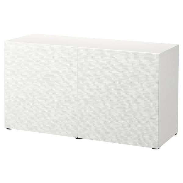 BESTÅ - Storage combination with doors, white/Laxviken white, 120x42x65 cm - best price from Maltashopper.com 69324554