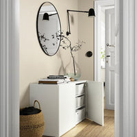 BESTÅ - Storage combination with doors, white/Laxviken white, 120x42x65 cm - best price from Maltashopper.com 69324554