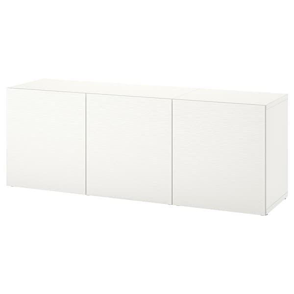 BESTÅ - Storage combination with doors, white/Laxviken white, 180x42x65 cm - best price from Maltashopper.com 59434751