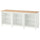 BESTÅ - BESTÅ Storage combination with doors, white/Ostvik/Kabbarp white clear glass, 180x42x76 cm
