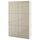 BESTÅ storage combination with doors, white/Selsviken high-gloss/beige, 120x42x193 cm