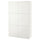 BESTÅ storage combination with doors, white/Selsviken high-gloss/white, 120x42x193 cm