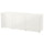 BESTÅ storage combination with doors, white/Selsviken high-gloss/white, 180x42x65 cm