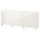 BESTÅ storage combination with doors, white/Selsviken/Stubbarp high-gloss/white, 180x42x74 cm
