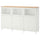 BESTÅ - BESTÅ Storage combination with doors, white/Smeviken/Kabbarp white clear glass, 180x42x114 cm