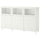 BESTÅ storage combination with doors, white/Sutterviken/Kabbarp white clear glass, 180x42x112 cm