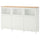 BESTÅ - BESTÅ Storage combination with doors, white/Sutterviken/Kabbarp white clear glass, 180x42x114 cm