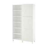 BESTÅ storage combination with doors, white/Västerviken white, 120x42x202 cm