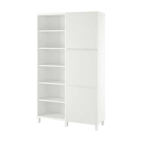 BESTÅ - Storage combination with doors, white/Västerviken white, 120x42x202 cm
