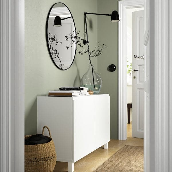 BESTÅ - Storage combination with doors, white/Västerviken/Stubbarp white, 120x42x74 cm - best price from Maltashopper.com 09421440