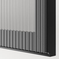 BESTÅ - Storage combination with doors, dark grey/Fällsvik anthracite, 180x42x74 cm - best price from Maltashopper.com 09535941