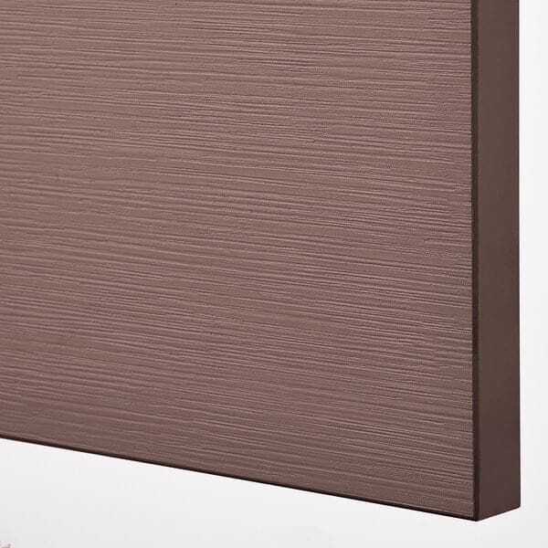 Ikea BESTÅ - Cabinet with doors, dark grey/Hjortviken brown, , 120x42x202 cm