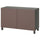 BESTÅ storage combination with doors, dark grey/Hjortviken/Stubbarp brown, 120x42x74 cm