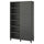 BESTÅ - BESTÅ Storage combination with doors, dark grey/Lappviken/Stubbarp dark grey, 120x42x202 cm