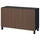 BESTÅ - BESTÅ Storage combination with doors, black-brown Björköviken/Stubbarp/brown stained oak veneer, 120x42x74 cm
