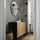 BESTÅ - BESTÅ Storage combination with doors, black-brown/Hedeviken/Stubbarp oak veneer, 120x42x74 cm