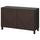 BESTÅ - BESTÅ Storage combination with doors, black-brown Hedeviken/Stubbarp/dark brown stained oak veneer, 120x42x74 cm