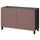 BESTÅ storage combination with doors, black-brown/Hjortviken/Stubbarp brown, 120x42x74 cm