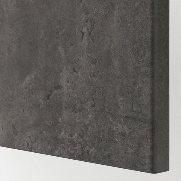 BESTÅ - Storage combination with doors, black-brown Kallviken/dark grey concrete effect, 120x42x193 cm - best price from Maltashopper.com 19205884