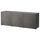 BESTÅ storage combination with doors, black-brown Kallviken/dark grey concrete effect, 180x42x65 cm