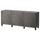 BESTÅ storage combination with doors, black-brown Kallviken/Stubbarp/dark grey concrete effect, 180x42x74 cm