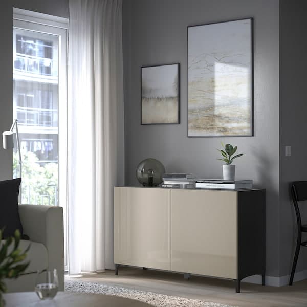 Ikea BESTÅ - Cabinet with doors , 120x42x74 cm