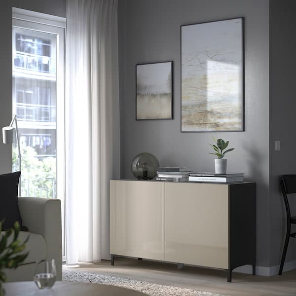 BESTÅ - Cabinet with doors , 120x42x74 cm - best price from Maltashopper.com 49209852