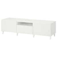 BESTÅ - TV bench, white/Sutterviken/Kabbarp white, 180x42x48 cm - best price from Maltashopper.com 29398962