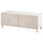 BESTÅ TV bench with doors, white/Bergsviken/Ösarp beige, 120x42x48 cm