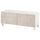 BESTÅ TV bench with doors, white Bergsviken/Stubbarp/beige, 120x42x48 cm