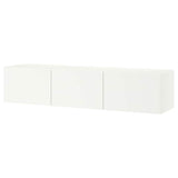 BESTÅ TV bench with doors, white/Lappviken white, 180x42x38 cm